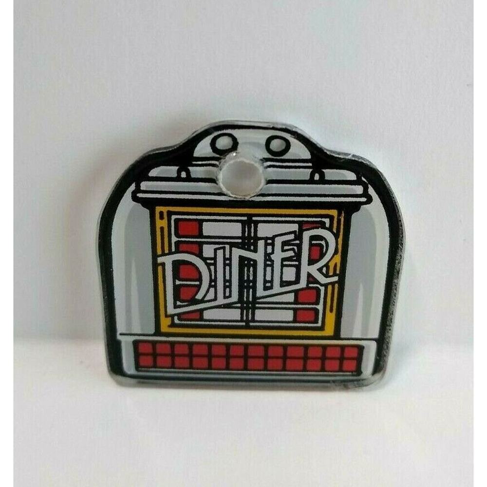 Diner Vintage Pinball Machine Plastic Promo Keychain Jukebox Original 1990